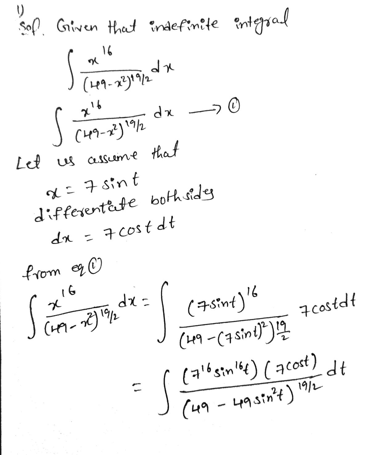 Calculus homework question answer, step 1, image 1