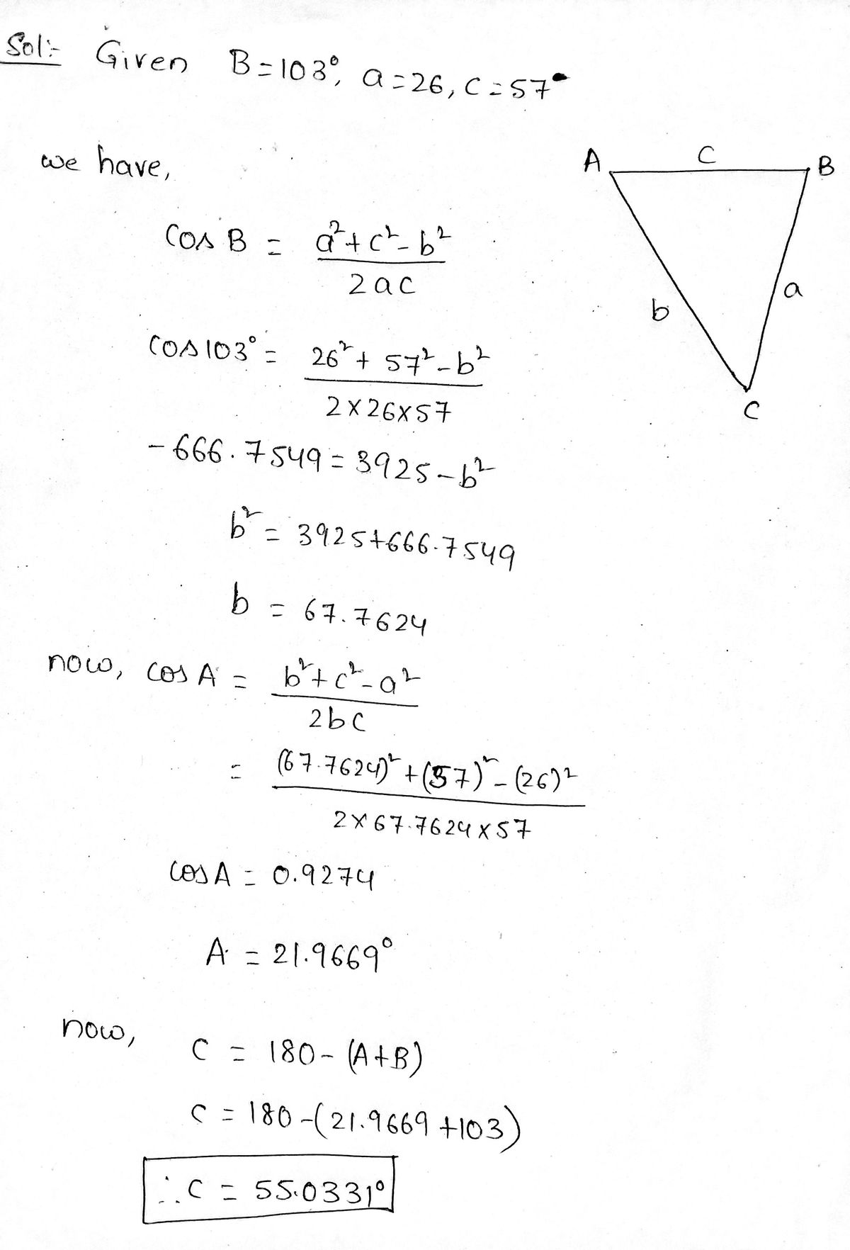 trigonometry homework question