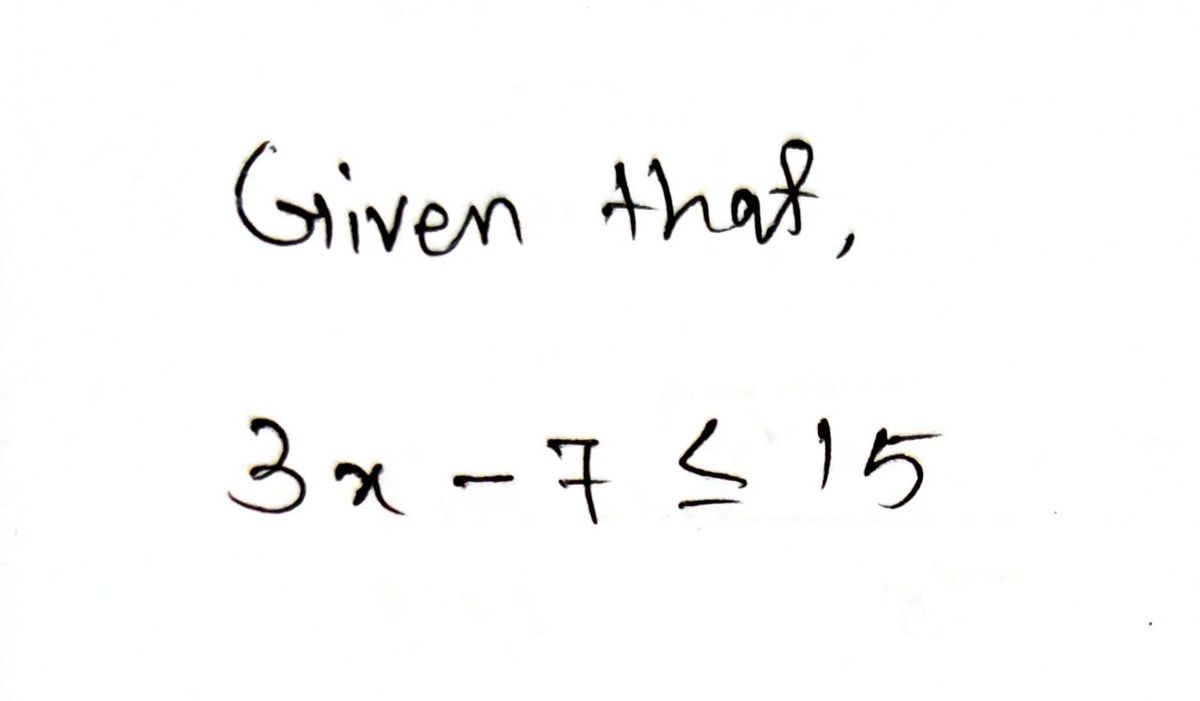 Algebra homework question answer, step 1, image 1