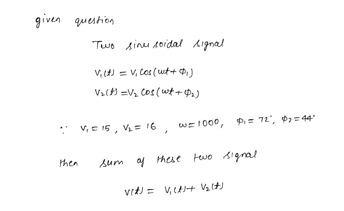 Electrical Engineering homework question answer, step 1, image 1