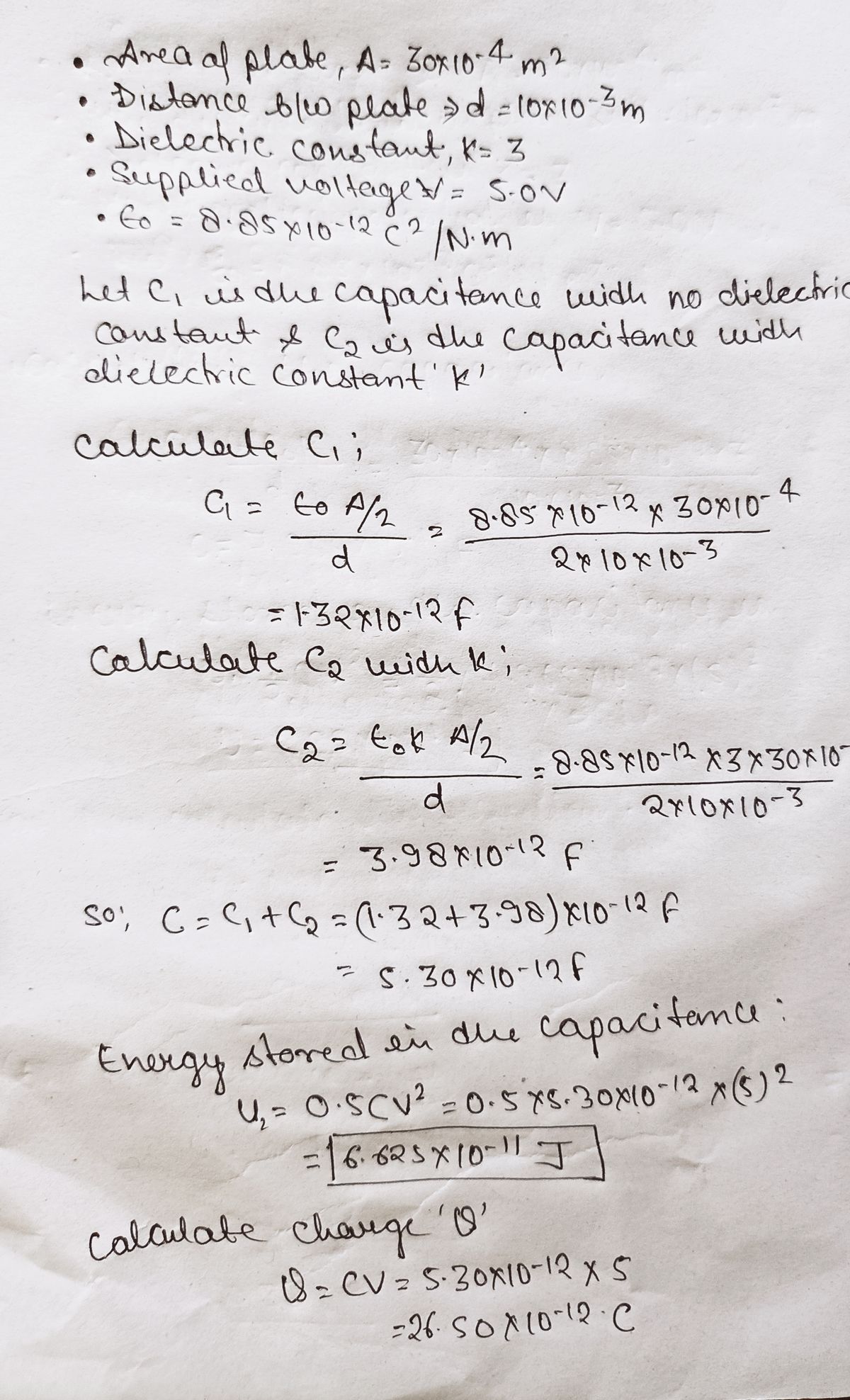 Physics homework question answer, step 1, image 1