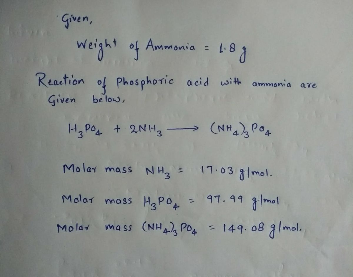 Chemistry homework question answer, step 1, image 1