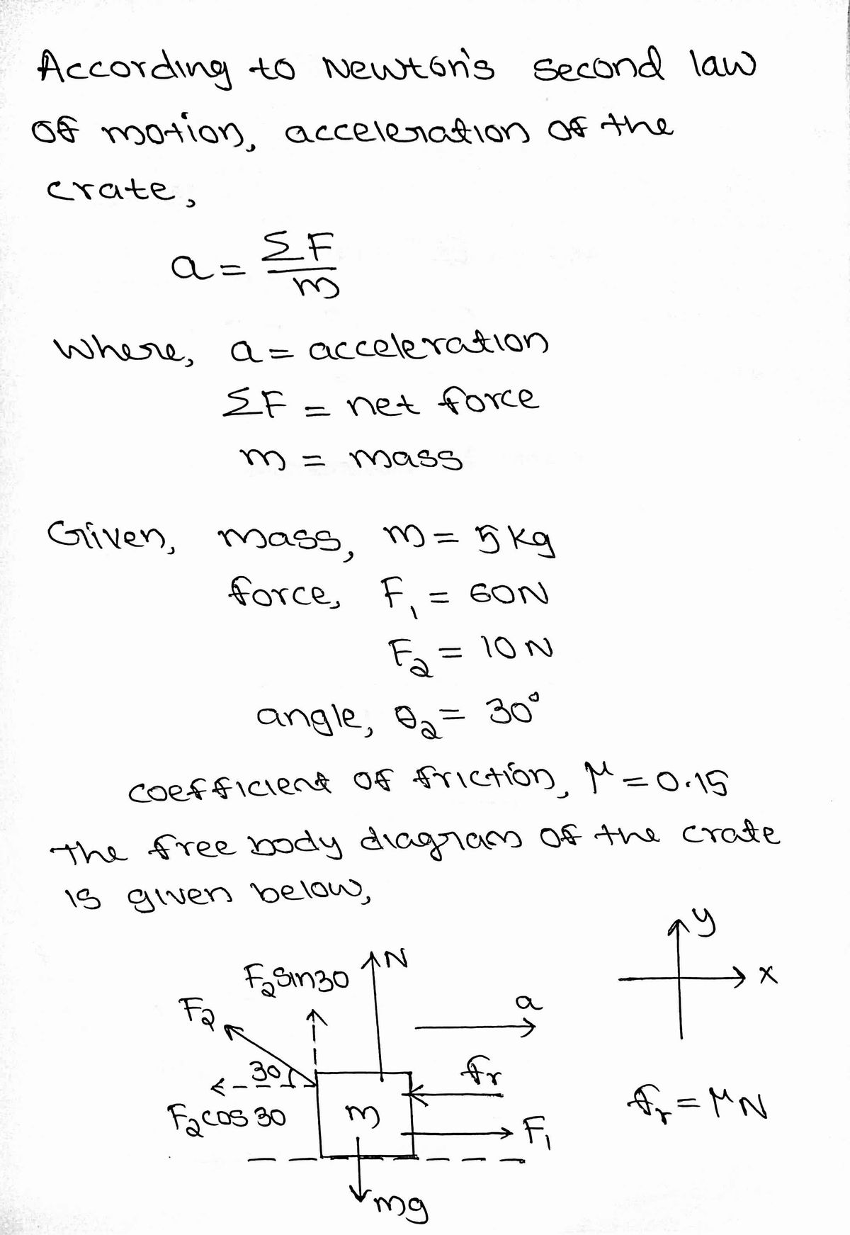 Physics homework question answer, step 1, image 1