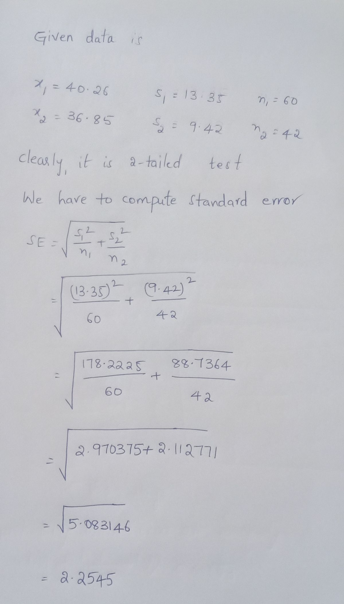 Statistics homework question answer, step 1, image 1