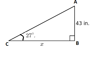 Answered: Find missing side lengths using trig… | bartleby