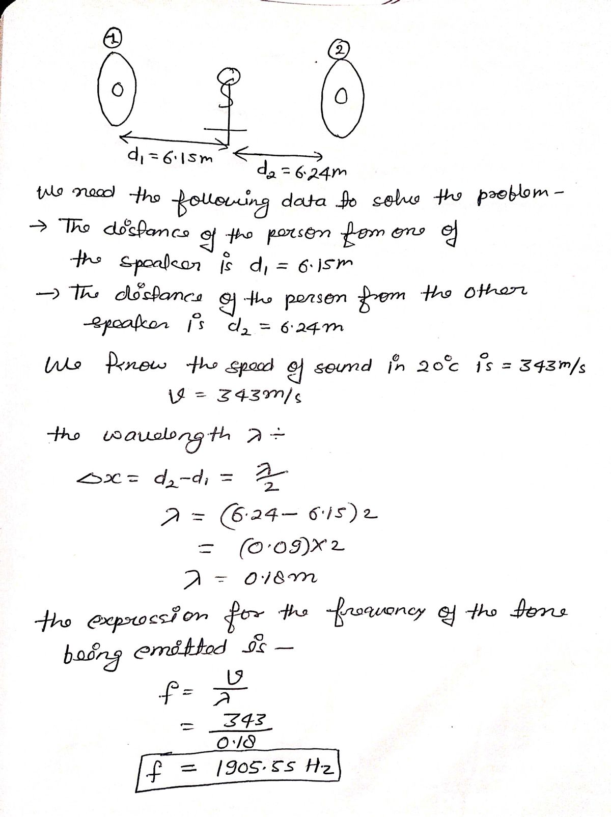 Physics homework question answer, step 1, image 1