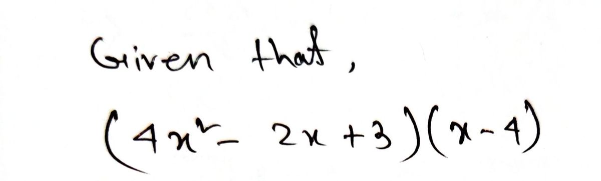 Algebra homework question answer, step 1, image 1