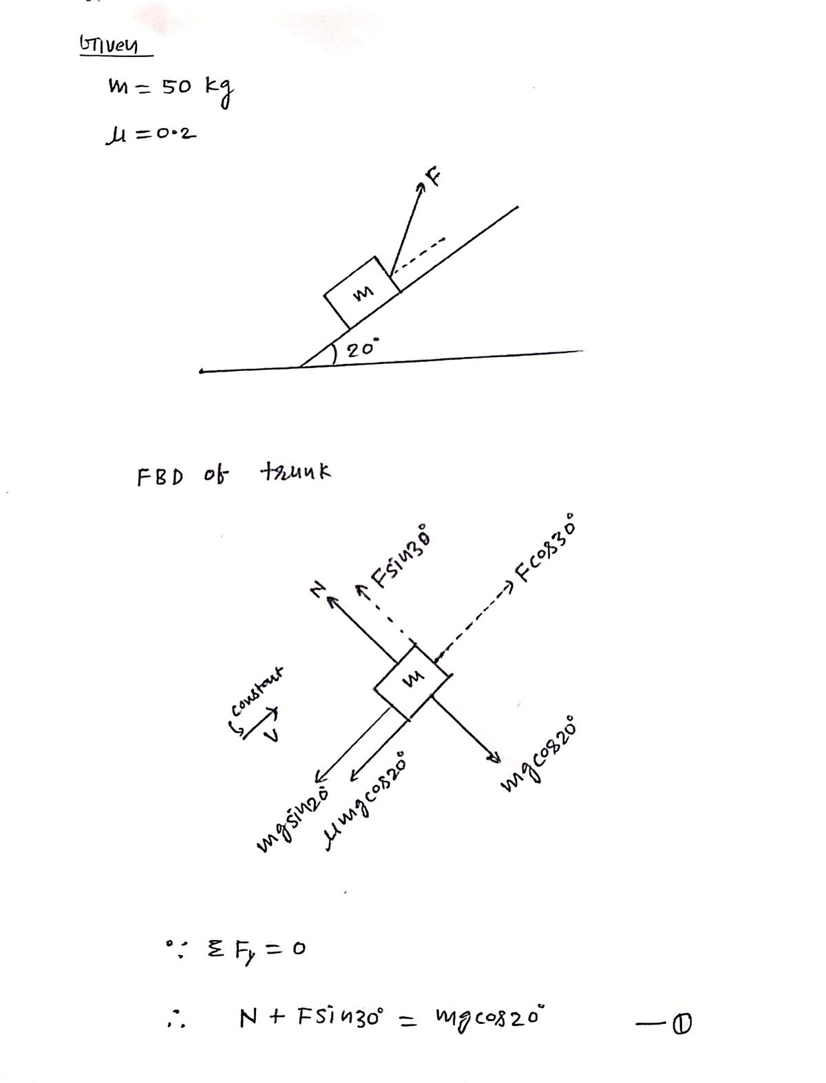 Physics homework question answer, step 1, image 1