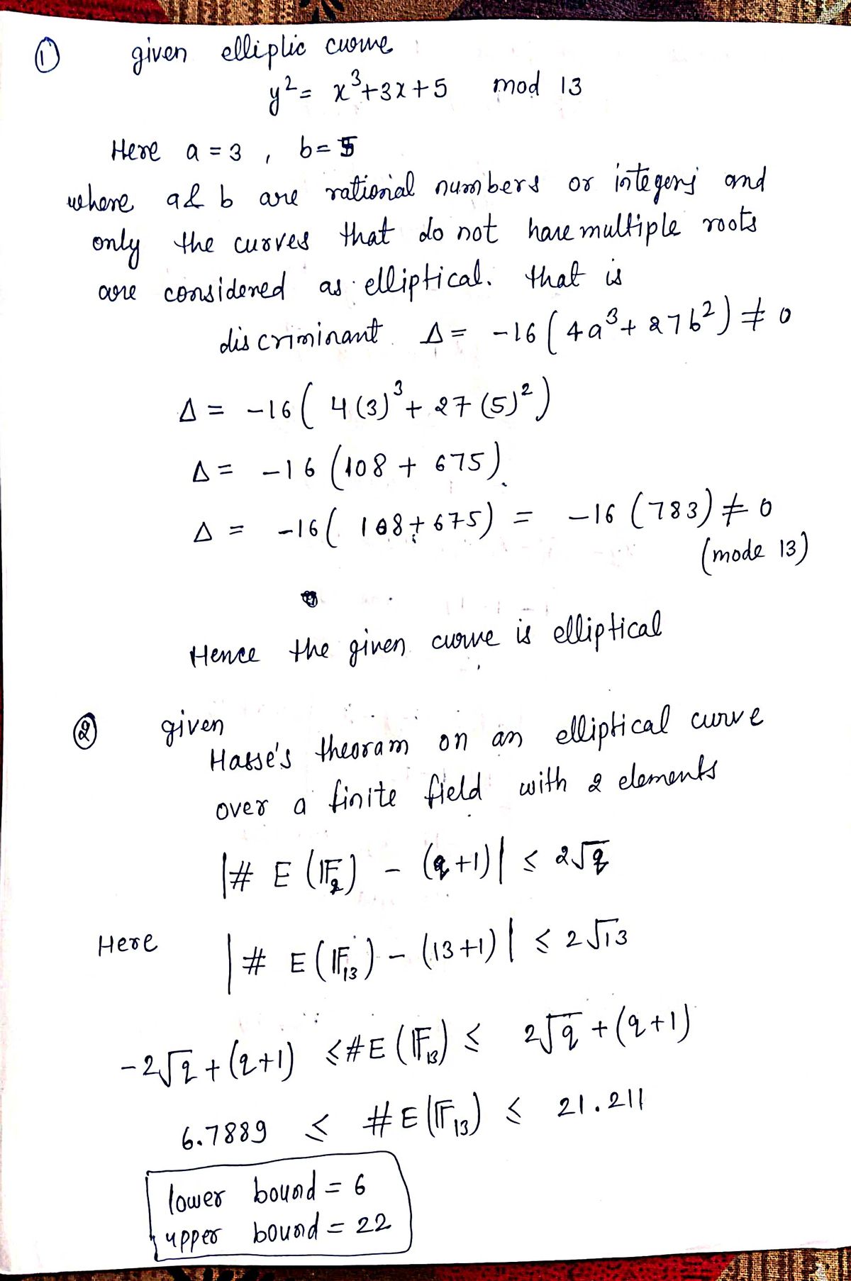 Answered: Given the following elliptic curve y2 ≡… | bartleby