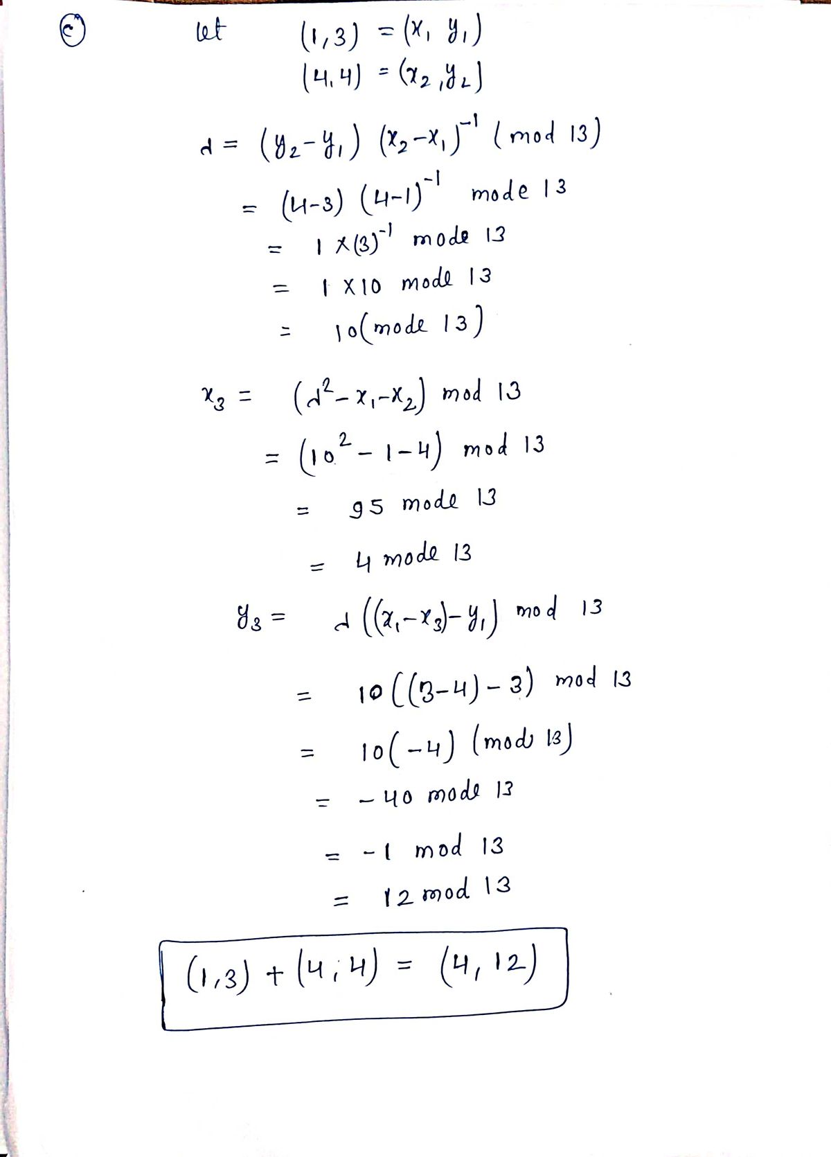 Answered: Given the following elliptic curve y2 ≡… | bartleby