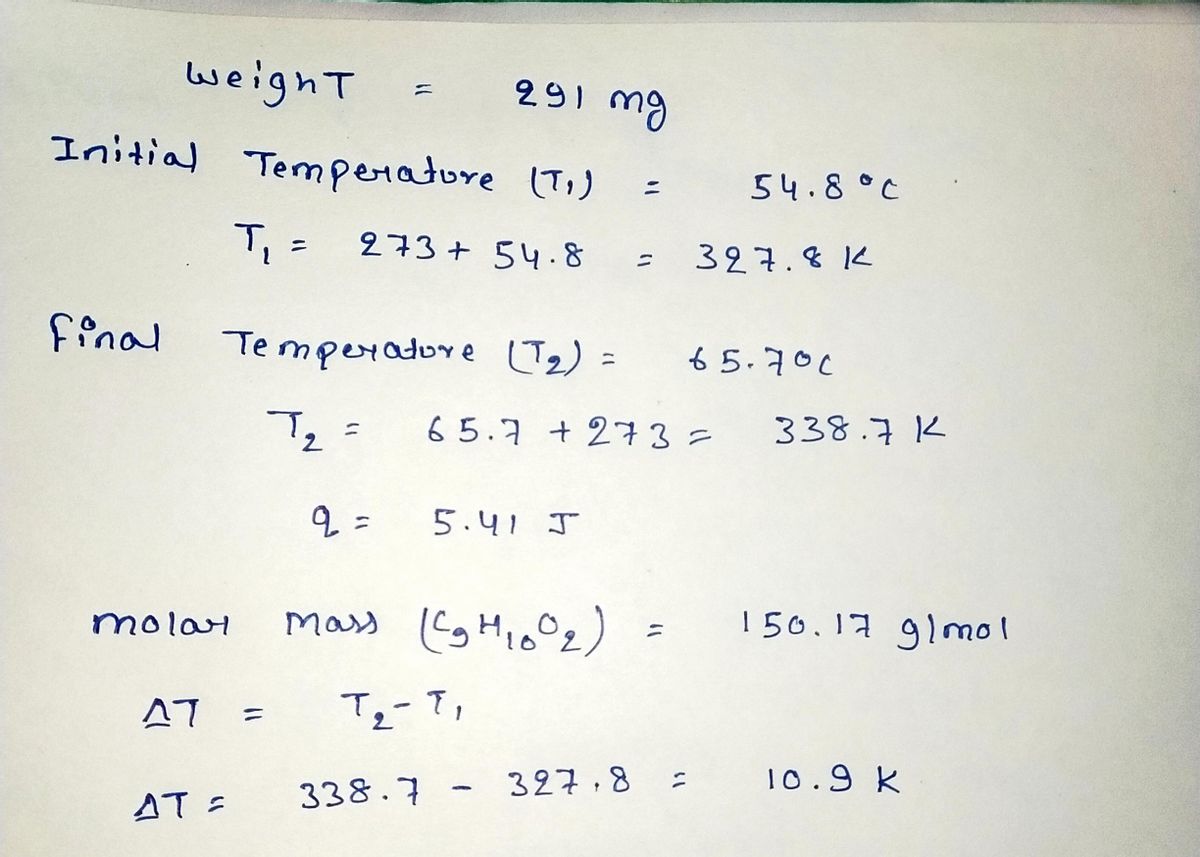 Chemistry homework question answer, step 1, image 1