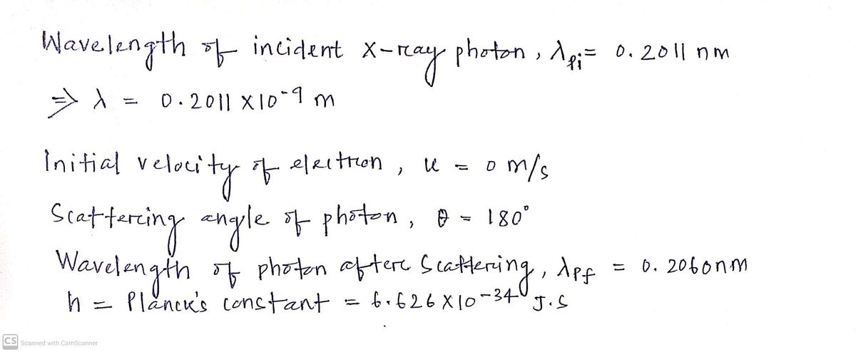 Physics homework question answer, step 1, image 1