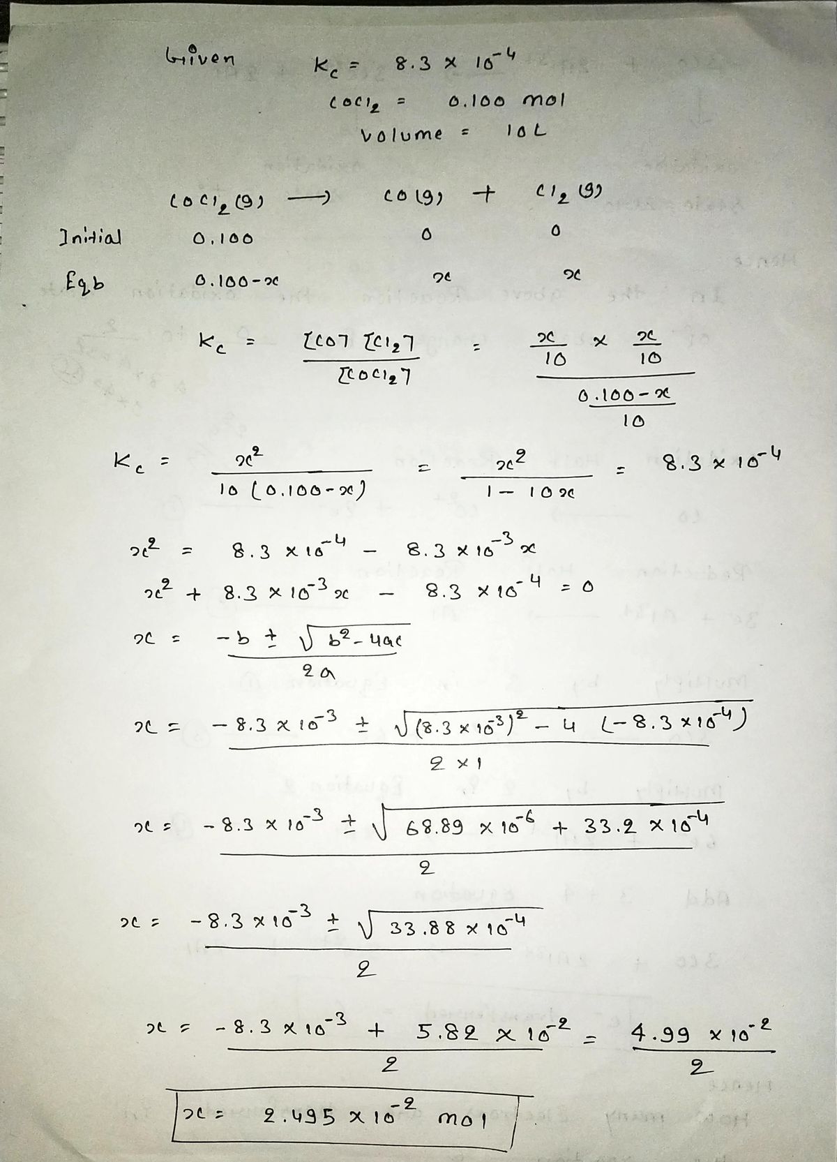 Chemistry homework question answer, step 1, image 1