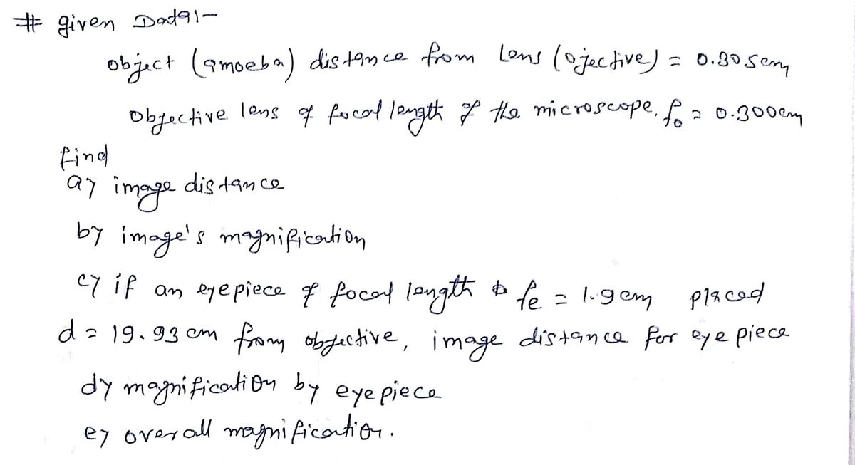 Physics homework question answer, step 1, image 1