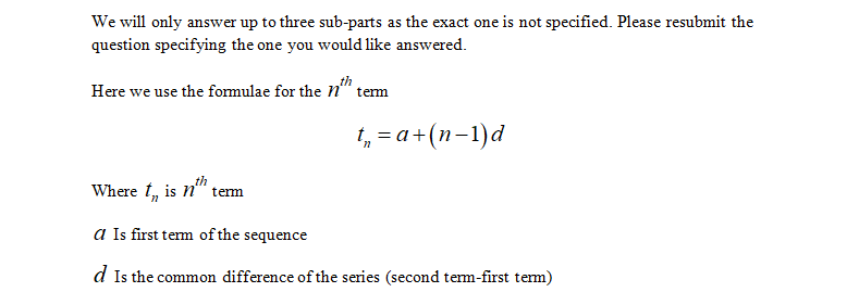 Answered An Arithmetic Sequence Has A 10th Term… Bartleby