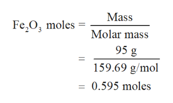 Answered: Iron oxide can be reduced to iron by a… | bartleby