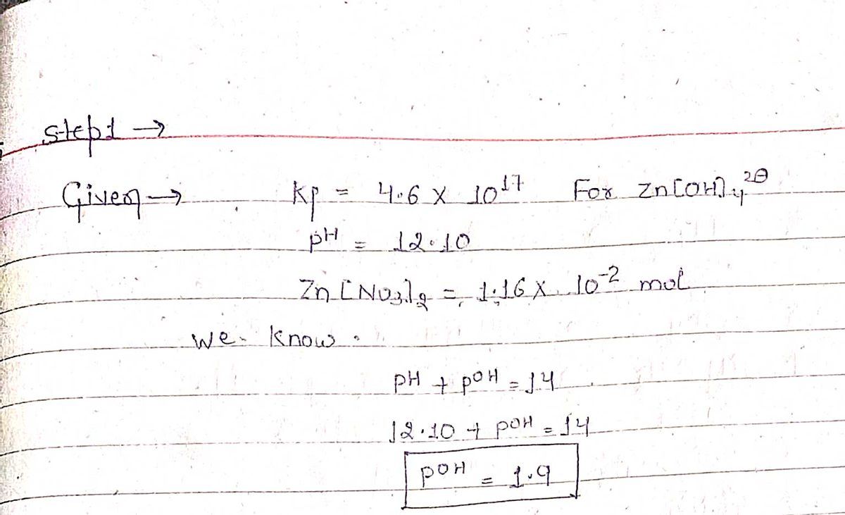 Chemistry homework question answer, step 1, image 1