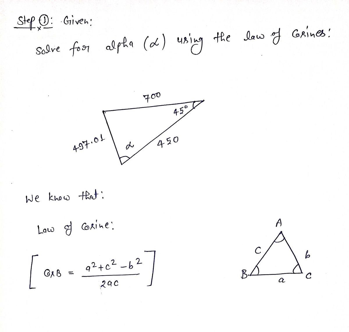 Trigonometry homework question answer, step 1, image 1