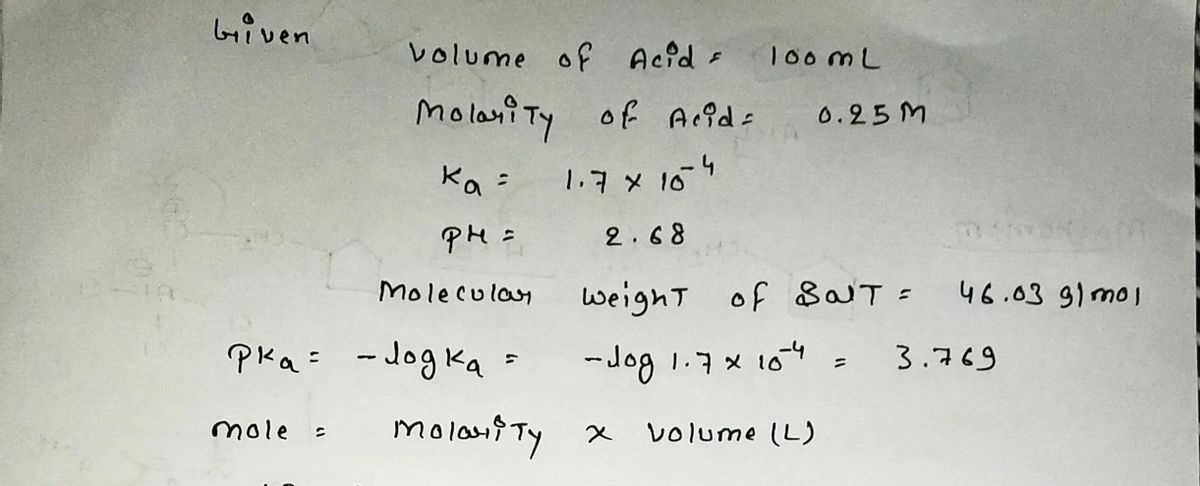 Chemistry homework question answer, step 1, image 1