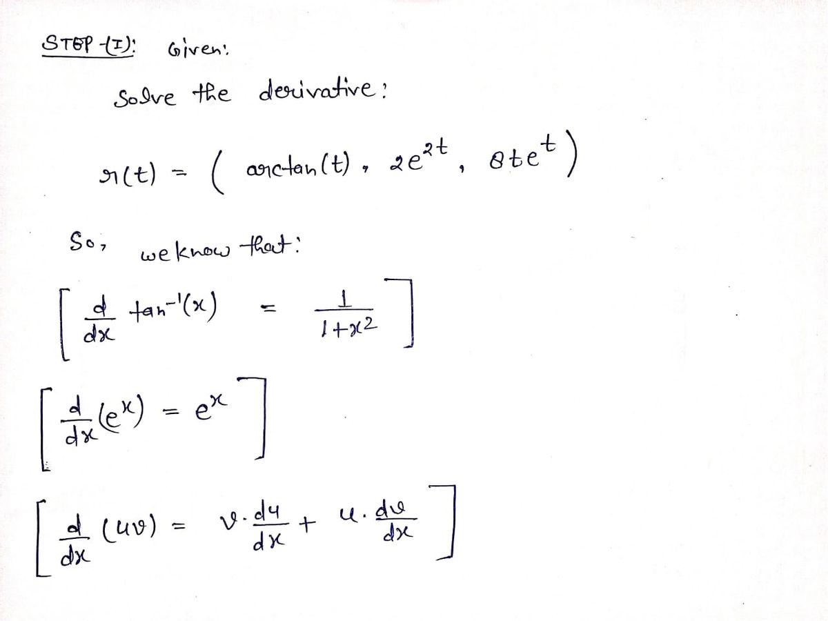 Calculus homework question answer, step 1, image 1