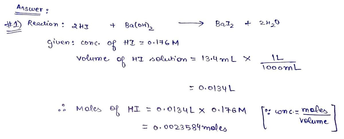 Chemistry homework question answer, step 1, image 1