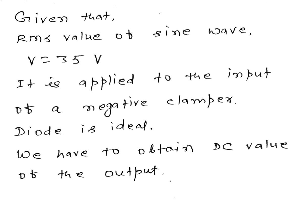 Electrical Engineering homework question answer, step 1, image 1