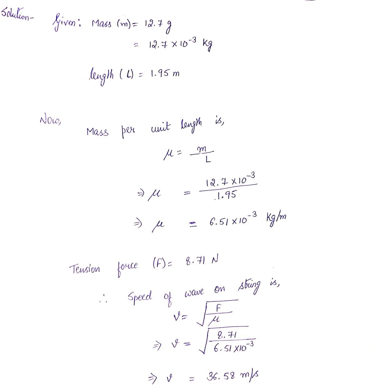 Physics homework question answer, step 1, image 1