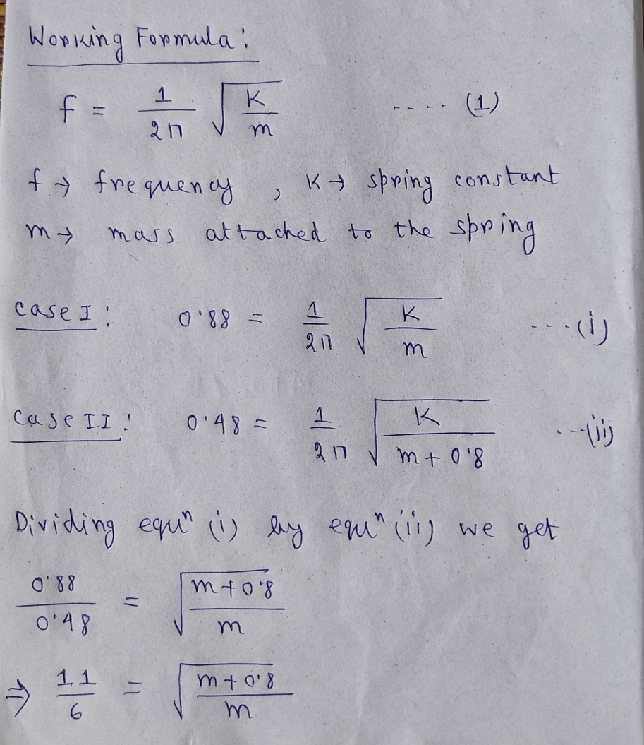 Physics homework question answer, step 1, image 1