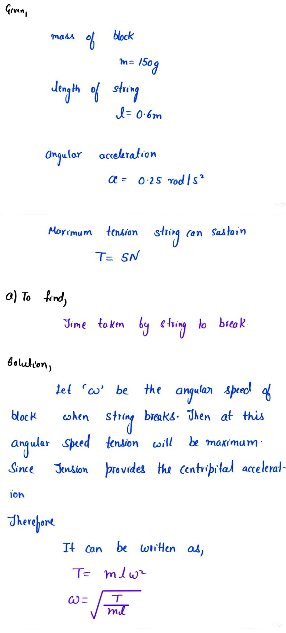 Physics homework question answer, step 1, image 1