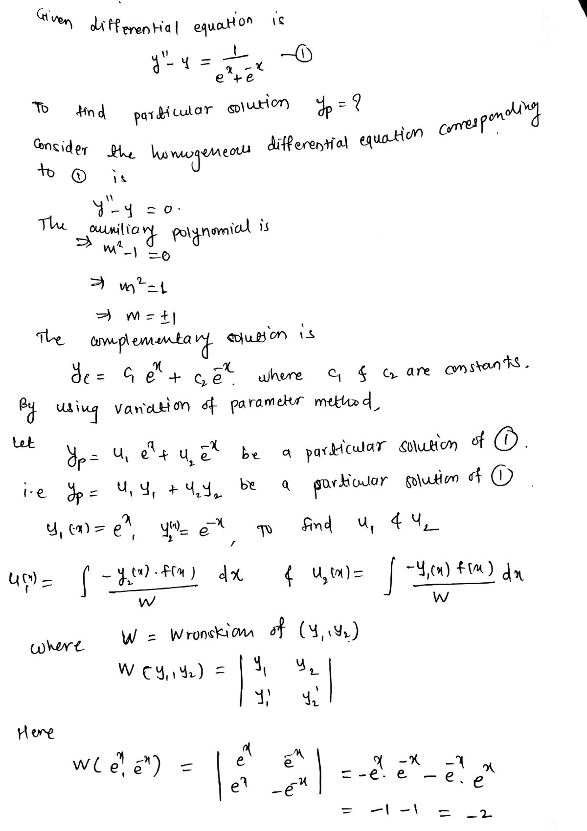 Advanced Math homework question answer, step 1, image 1