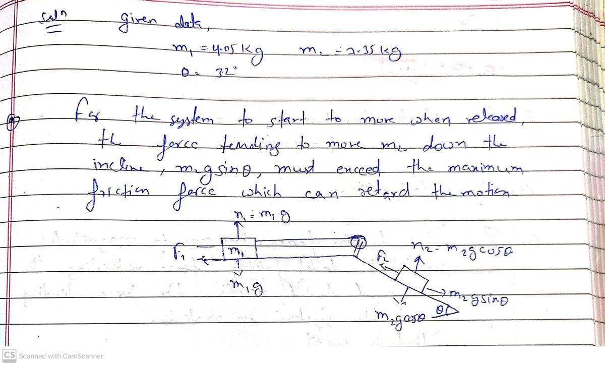 Physics homework question answer, step 1, image 1