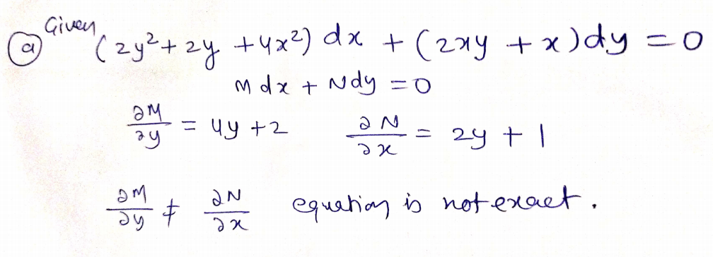 Answered 2 Integrating Factor By Formula A Bartleby