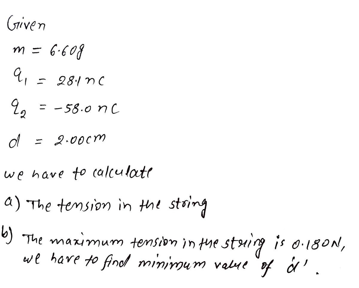 Physics homework question answer, step 1, image 1