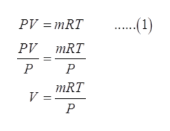 Answered: The gas law for a fixed mass m of an… | bartleby