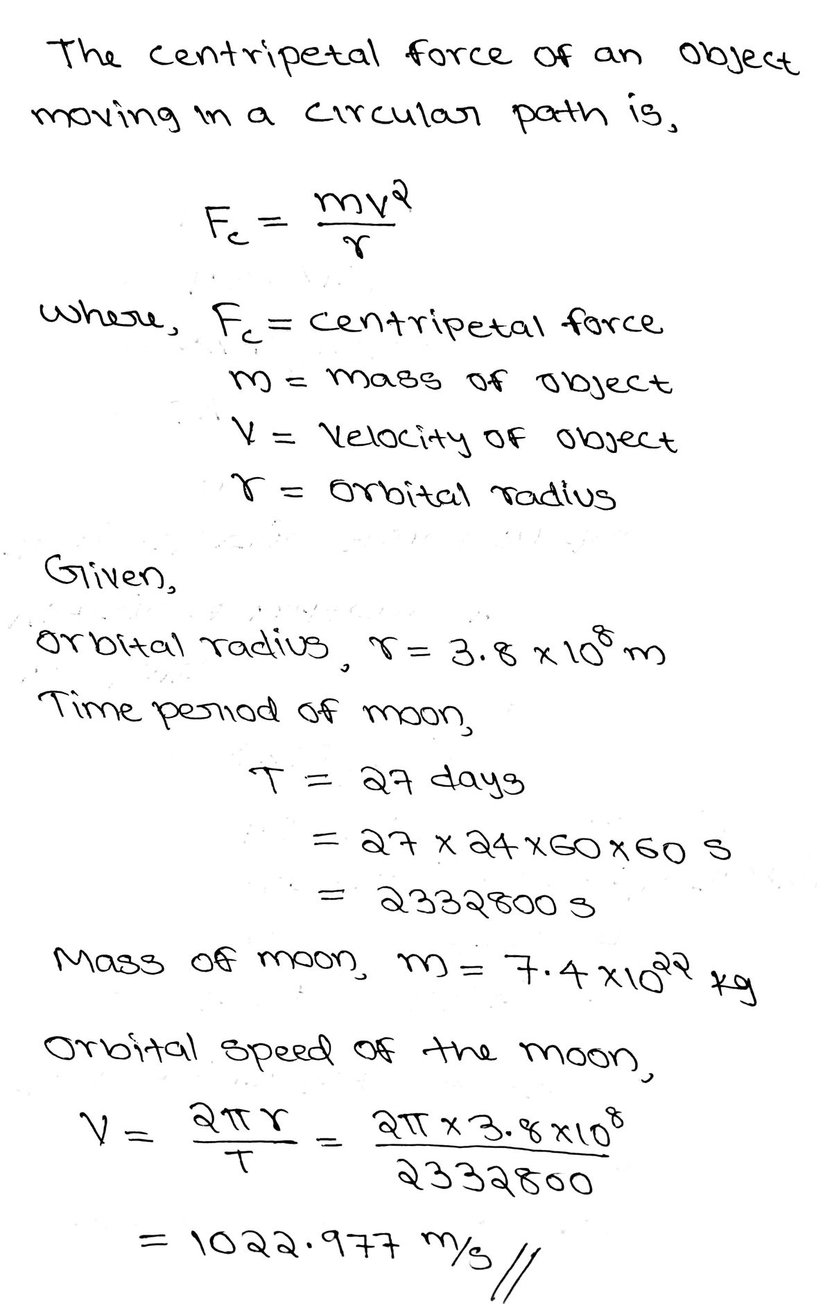 Physics homework question answer, step 1, image 1