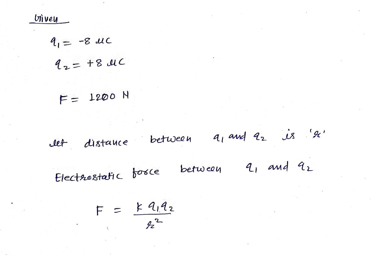 Physics homework question answer, step 1, image 1