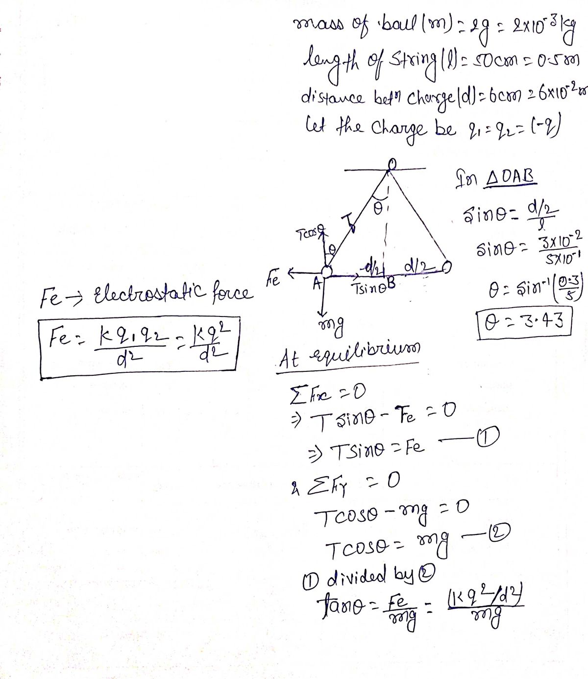 Physics homework question answer, step 1, image 1