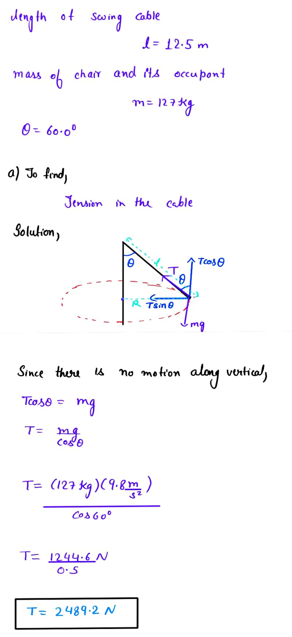 Physics homework question answer, step 1, image 1