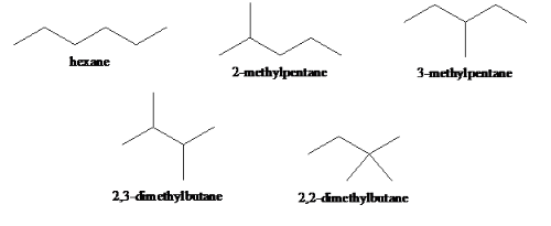 Answered: Five isomeric alkanes (A–E) having the… | bartleby