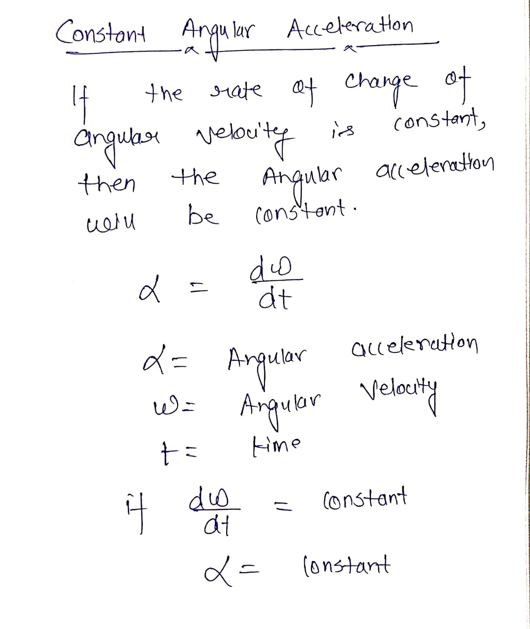 Answered: What is Constant angular acceleration? | bartleby