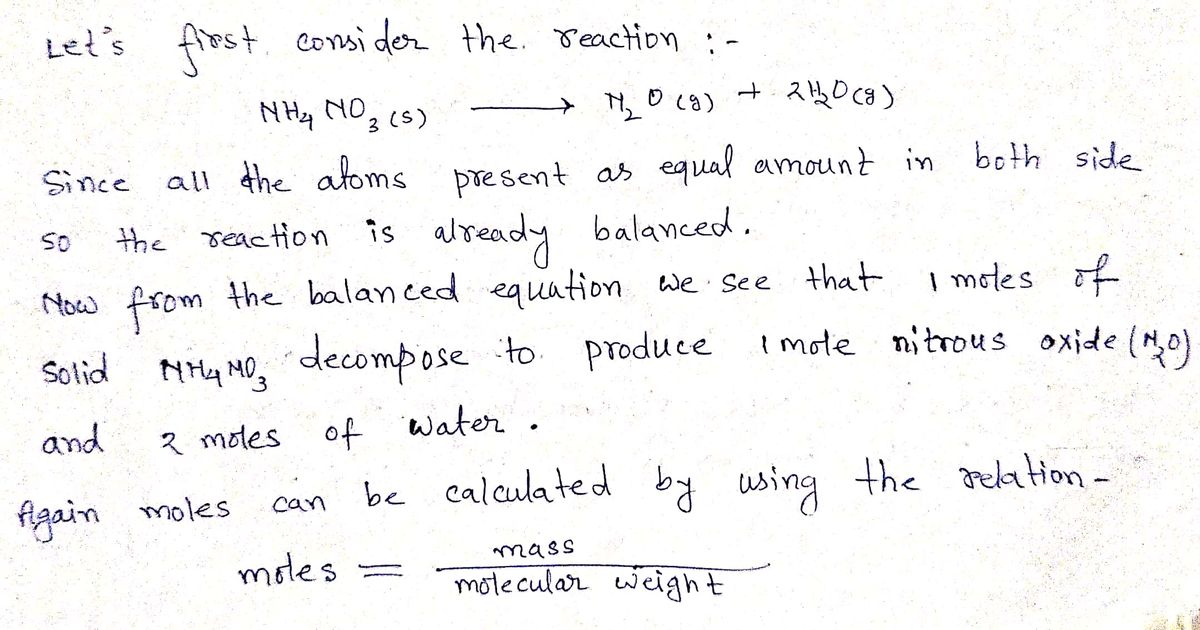 Chemistry homework question answer, step 1, image 1