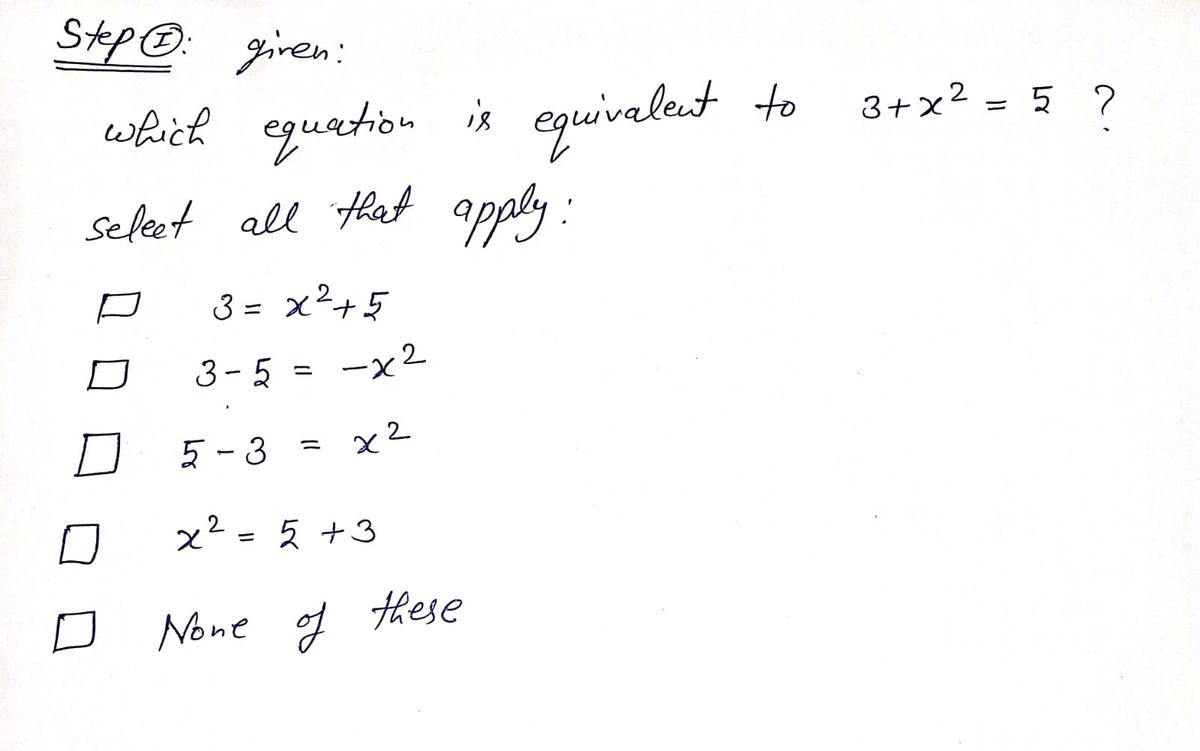 Algebra homework question answer, step 1, image 1