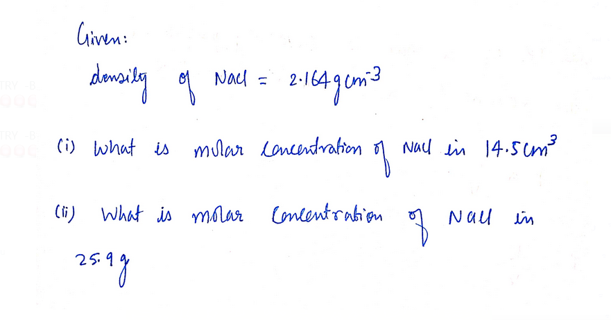 Chemistry homework question answer, step 1, image 1