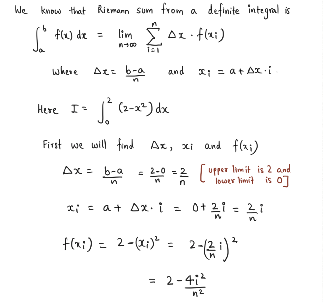 Answered: x²)dx using limit of the Riemann sum.… | bartleby