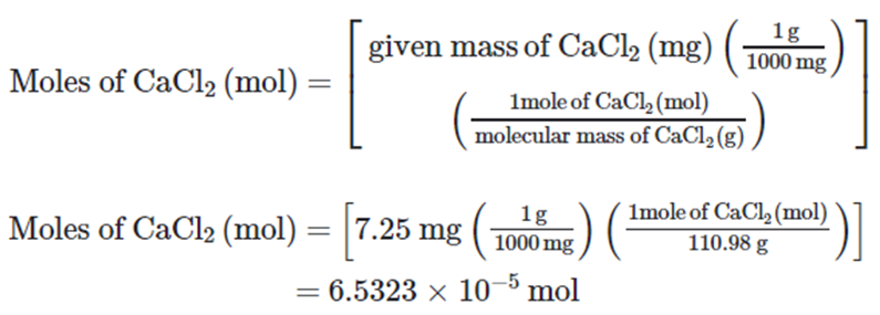 molar mass of cacl2