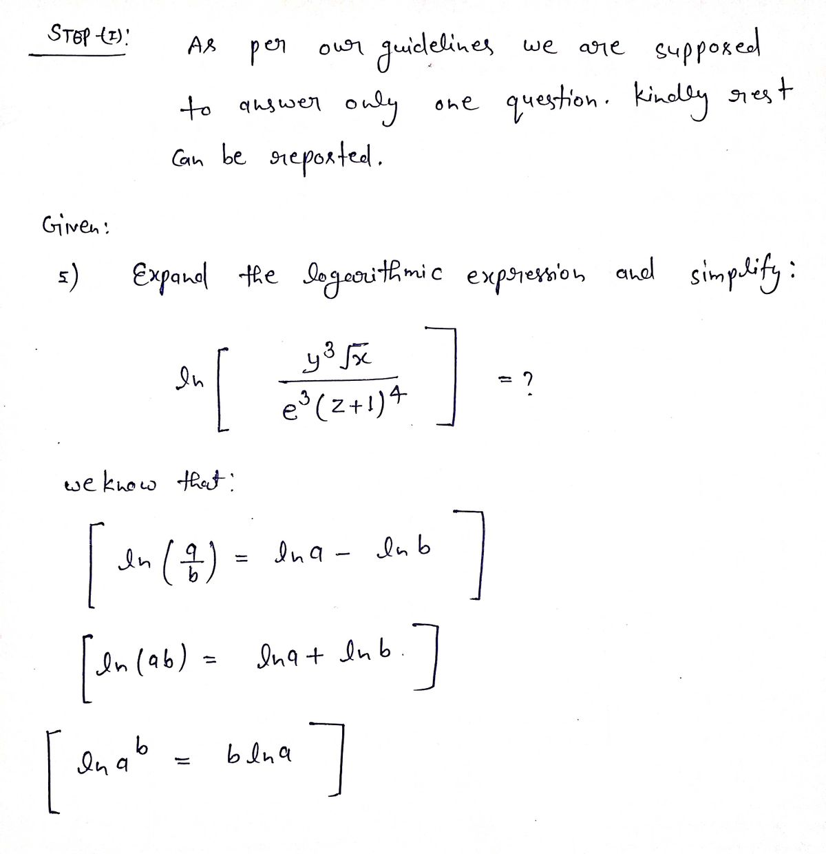 Calculus homework question answer, step 1, image 1