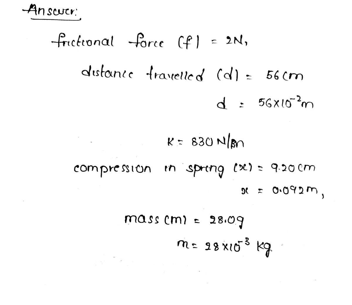 Physics homework question answer, step 1, image 1