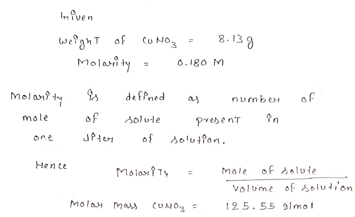 Chemistry homework question answer, step 1, image 1