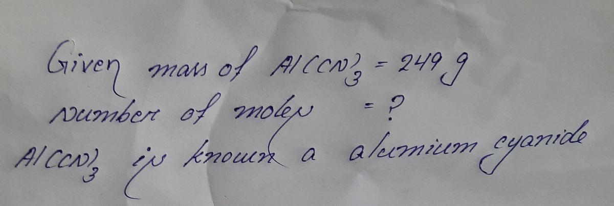 Chemistry homework question answer, step 1, image 1