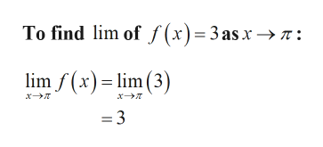 Answered: What is the limit of f(x) = 3 as x… | bartleby